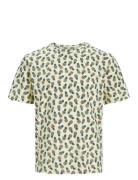 Jjsunshade Aop Tee Ss Crew Neck Tops T-Kortærmet Skjorte Green Jack & J S