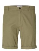 Slhslim-Luton Flex Shorts Noos Bottoms Shorts Chinos Shorts Green Selected Homme