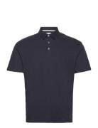 Jprcc Soft Linen Blend Ss Polo Tops Polos Short-sleeved Navy Jack & J S