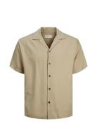 Jprccaaron Tencel Resort Shirt S/S Ln Tops Shirts Short-sleeved Beige Jack & J S