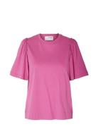 Slfpenelope 2/4 Ruffle Tee Tops T-shirts & Tops Short-sleeved Pink Selected Femme