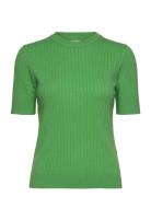 Objnoelle S/S Knit T-Shirt Noos Tops T-shirts & Tops Short-sleeved Green Object