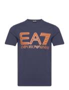 T-Shirt Tops T-Kortærmet Skjorte Navy EA7