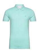 Ck Embro Badge Slim Polo Tops Polos Short-sleeved Blue Calvin Klein Jeans