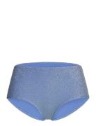 Brief Clara Hipster Lurex Swimwear Bikinis Bikini Bottoms High Waist Bikinis Blue Lindex