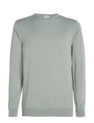 Cotton Silk Blend Cn Sweater Tops Knitwear Round Necks Grey Calvin Klein