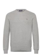 Mesh-Knit Cotton Crewneck Sweater Tops Sweatshirts & Hoodies Sweatshirts Grey Polo Ralph Lauren