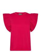 T-Shirt Tops T-shirts & Tops Short-sleeved Pink United Colors Of Benetton