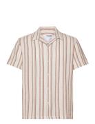 Slhreg-West Shirt Ss Resort Camp Tops Shirts Short-sleeved Beige Selected Homme