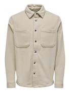 Onsdal Ovr Fleece Ls Shirt Tops Sweatshirts & Hoodies Fleeces & Midlayers Beige ONLY & SONS