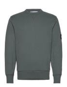 Badge Crew Neck Tops Sweatshirts & Hoodies Sweatshirts Grey Calvin Klein Jeans