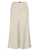 Yaspastella Hw Midi Skirt - Noos Knælang Nederdel Beige YAS