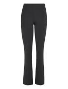 Technical Knit Slim Flare Pant Bottoms Trousers Slim Fit Trousers Black Calvin Klein