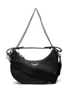 Moonrock Grained Leather Designers Small Shoulder Bags-crossbody Bags Black Zadig & Voltaire