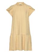 Dress Ss Jacquard Dresses & Skirts Dresses Casual Dresses Short-sleeved Casual Dresses Yellow En Fant