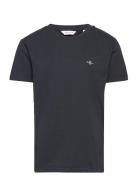 Shield Ss T-Shirt Tops T-Kortærmet Skjorte Black GANT