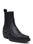 Cph232 Leather Black Shoes Boots Ankle Boots Ankle Boots With Heel Black Copenhagen Studios