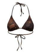 Pilgz Bikini Top Swimwear Bikinis Bikini Tops Triangle Bikinitops Brown Gestuz