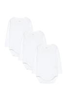 3 Pack Rib Jersey Long Sleeve Body Bodies Long-sleeved White Copenhagen Colors