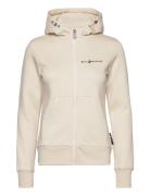 W Gale Logo Zip Hood Sport Sweatshirts & Hoodies Hoodies Beige Sail Racing