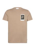 Memory T-Shirt Tops T-Kortærmet Skjorte Beige Les Deux