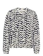 Lieko Iso Sahalaitaraita Tops Sweatshirts & Hoodies Sweatshirts Multi/patterned Marimekko