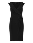 Jersey Off-The-Shoulder Cocktail Dress Kort Kjole Black Lauren Ralph Lauren