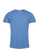 Tjm Xslim Jaspe C Neck Ext Tops T-Kortærmet Skjorte Blue Tommy Jeans