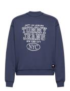 Tjm Bxy Wshd Prep Explr Crew Ext Tops Sweatshirts & Hoodies Sweatshirts Navy Tommy Jeans