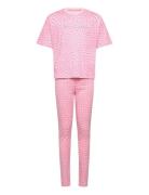 Warped Juicy Ss Tee And Legging Lounge Set Pyjamassæt Pink Juicy Couture