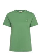 Reg Tonal Shield Ss T-Shirt Tops T-shirts & Tops Short-sleeved Green GANT