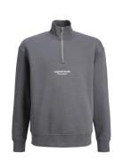 Jorvesterbro Sweat Quarter Zip Noos Jnr Tops Sweatshirts & Hoodies Sweatshirts Blue Jack & J S