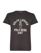 Polo Bear Logo Cotton Jersey Tee Tops T-shirts & Tops Short-sleeved Brown Polo Ralph Lauren