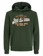 Jjelogo Sweat Hood 2 Col 24/25 Noos Tops Sweatshirts & Hoodies Hoodies Green Jack & J S