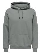 Onsceres Hoodie Sweat Noos Tops Sweatshirts & Hoodies Hoodies Grey ONLY & SONS