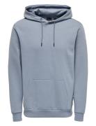 Onsceres Hoodie Sweat Noos Tops Sweatshirts & Hoodies Hoodies Blue ONLY & SONS