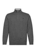 Luxury Jersey Quarter-Zip Pullover Tops Sweatshirts & Hoodies Sweatshirts Grey Polo Ralph Lauren