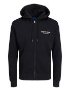 Jorvesterbro Sweat Zip Hood Noos Tops Sweatshirts & Hoodies Hoodies Black Jack & J S