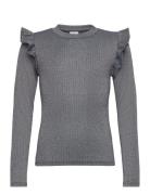 Tnfarah L_S Tee Tops T-shirts Long-sleeved T-Skjorte Grey The New