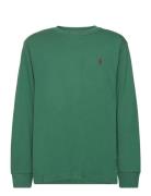 Cotton Jersey Long-Sleeve Tee Tops T-shirts Long-sleeved T-Skjorte Green Ralph Lauren Kids