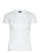 Ribbed Cotton Tee Tops T-shirts & Tops Short-sleeved White Polo Ralph Lauren