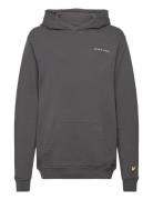 Script Embroidered Hoodie Tops Sweatshirts & Hoodies Hoodies Grey Lyle & Scott