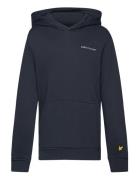 Script Embroidered Hoodie Tops Sweatshirts & Hoodies Hoodies Navy Lyle & Scott