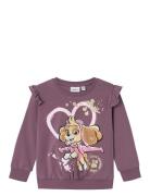 Nmfjyla Pawpatrol Sweat Unb Noos Cplg Tops Sweatshirts & Hoodies Sweatshirts Purple Name It