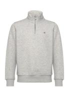 Shield Half Zip Sweatshirt Tops Sweatshirts & Hoodies Sweatshirts Grey GANT