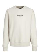 Jorvesterbro Sweat Crew Neck Bn Mni Tops Sweatshirts & Hoodies Sweatshirts Cream Jack & J S