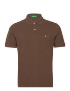 H/S Polo Shirt Tops Polos Short-sleeved Brown United Colors Of Benetton