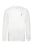 26/1 Jersey-Lsl-Tsh No Pkt Tops T-Langærmet Skjorte White Polo Ralph Lauren