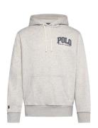 Logo Fleece Hoodie Tops Sweatshirts & Hoodies Hoodies Grey Polo Ralph Lauren