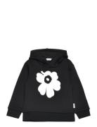 Ruutu Unikko Placement Ii Tops Sweatshirts & Hoodies Hoodies Black Marimekko